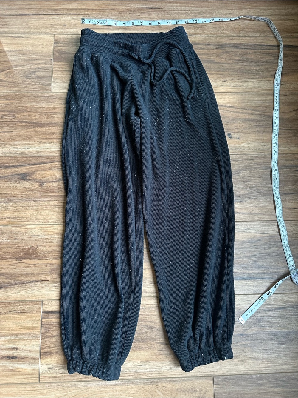 Gilly Hicks Black Waffle Knit joggers
